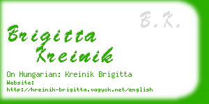 brigitta kreinik business card